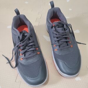 Nike Men's Charcoal and Bright Orange Athletic Shoes